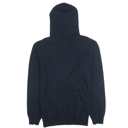 Champion Womens Navy Blue Pullover Hoodie Size M Logo Print Cotton