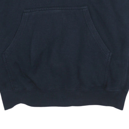 Champion Womens Navy Blue Pullover Hoodie Size M Logo Print Cotton