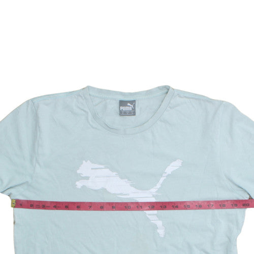 Puma Men's Blue Graphic Logo Sports T-Shirt Size M