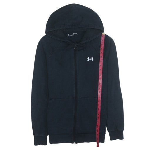Under Armour Mens Black Full Zip Hoodie Size S Relaxed Fit