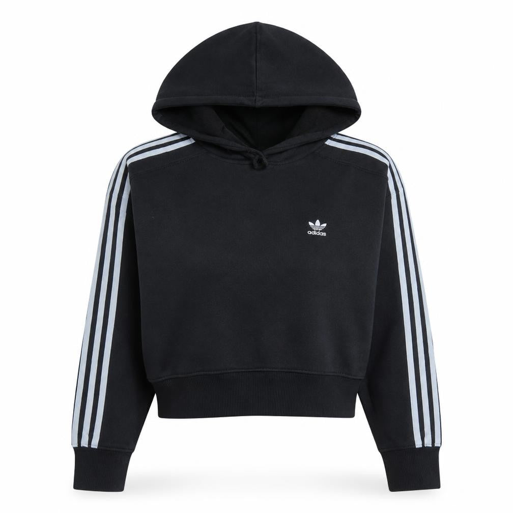 Adidas Women Black Size 8 Hoodie Pullover Hooded Sweatshirt
