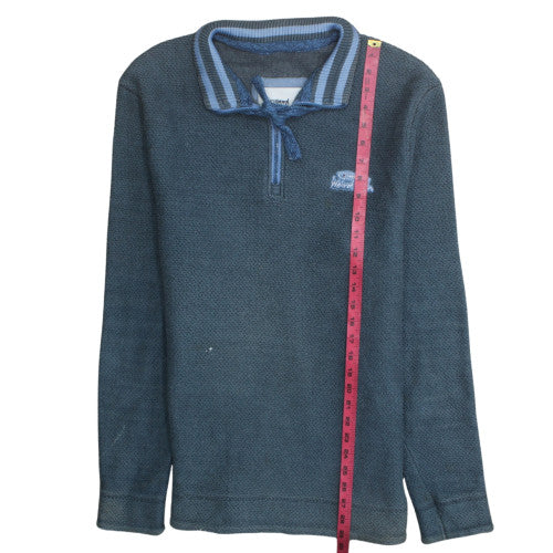 Weird Fish Men's Blue Henley 1/4 Zip Sweatshirt Size M