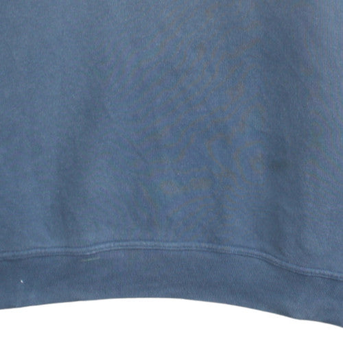 Timberland Men Blue Pullover Sweatshirt M Embroidered Logo Crew Neck
