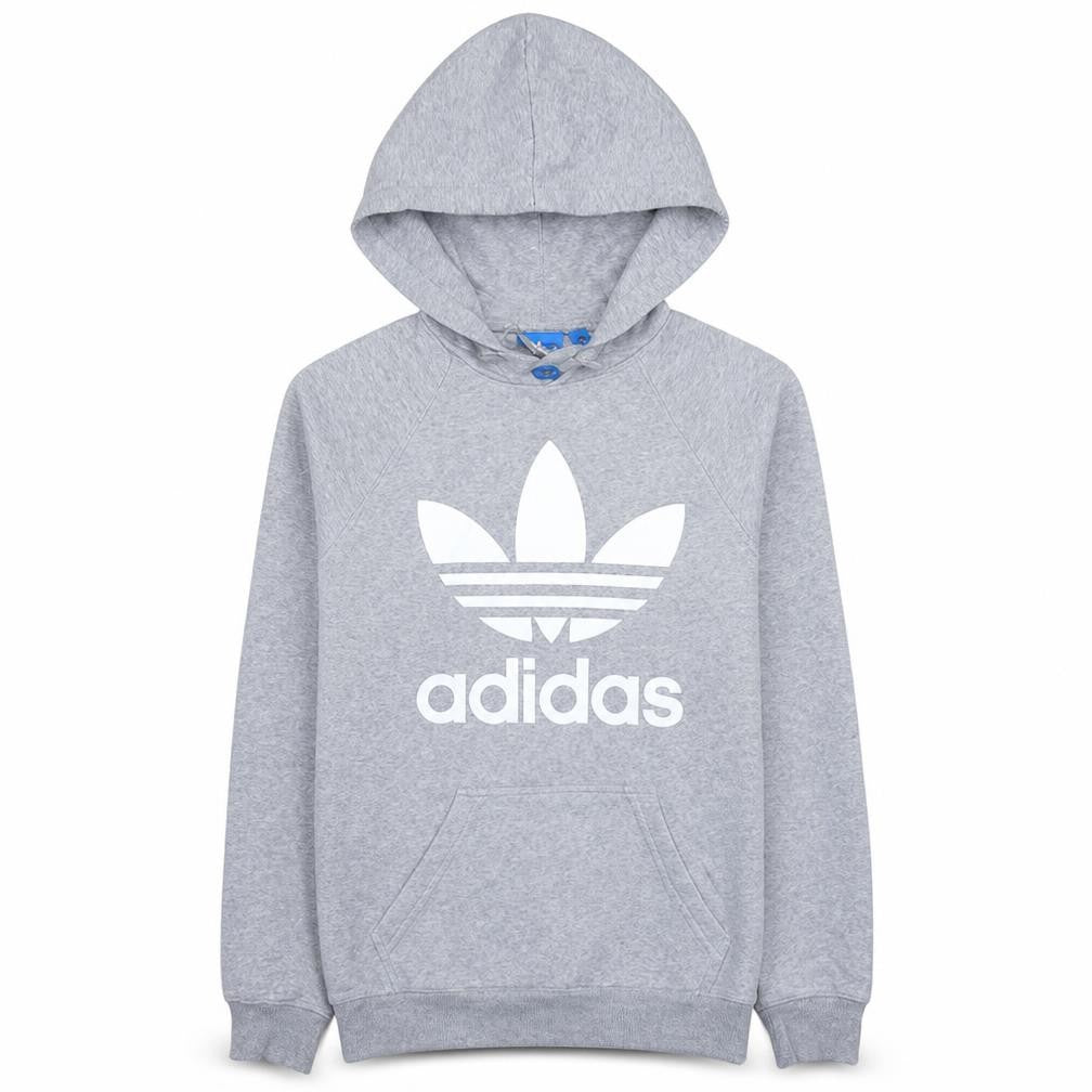 Adidas Men's Grey XS Pullover Hoodie with Logo Graphic