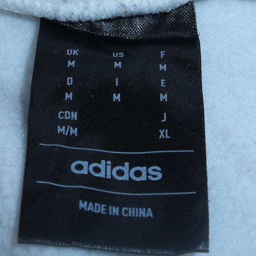 Adidas Men's White Pullover Hoodie M Basketball Fleece Sweatshirt
