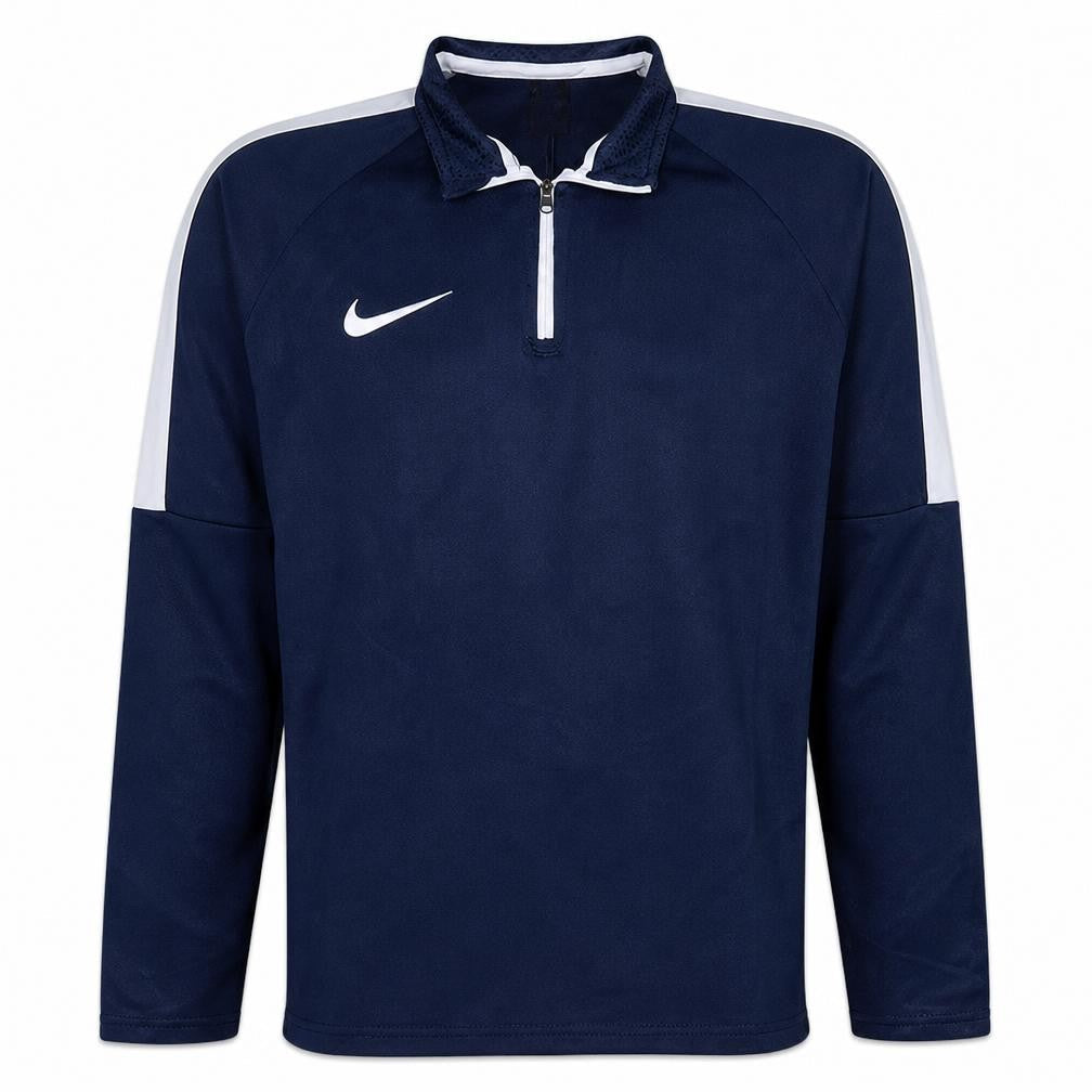 Nike Men Blue Dri-Fit 1/4 Zip Athletic Sweatshirt S