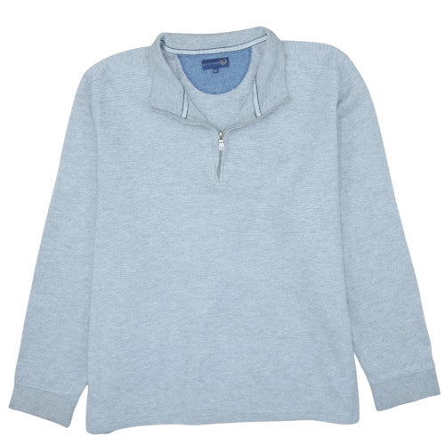 Lincoln Men's Grey 2XL 1/4 Zip Pullover Sweatshirt Regular Fit