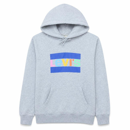 Levi's Men's Grey Logo Pullover Hoodie Size S