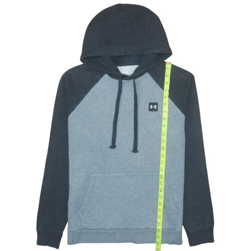 Under Armour Men's Grey & Black Pullover Hoodie Size M Cotton Blend