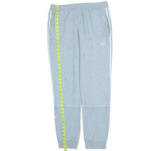 Adidas Mens Grey L Sweatpants Jogger Trousers Elastic Waist