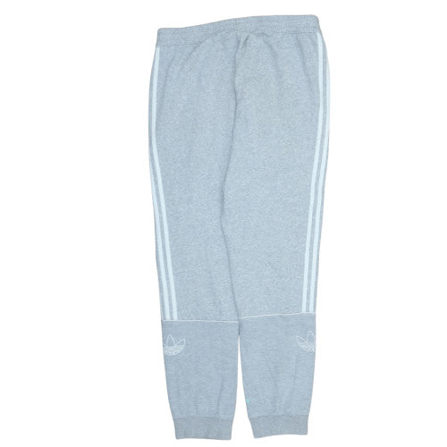 Adidas Mens Grey L Sweatpants Jogger Trousers Elastic Waist