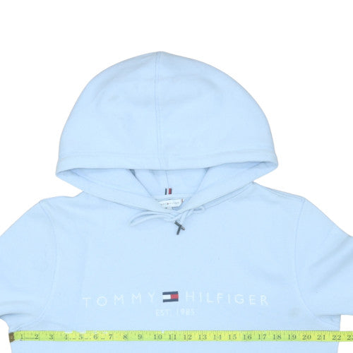 Tommy Hilfiger Men's Blue Pullover Hoodie M Graphic Logo Fleece