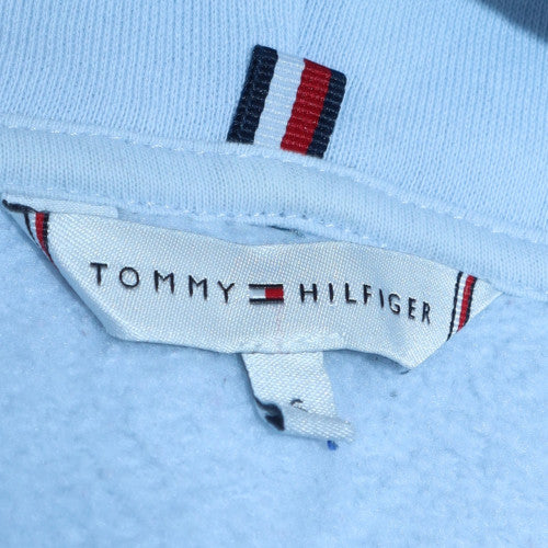 Tommy Hilfiger Men's Blue Pullover Hoodie M Graphic Logo Fleece