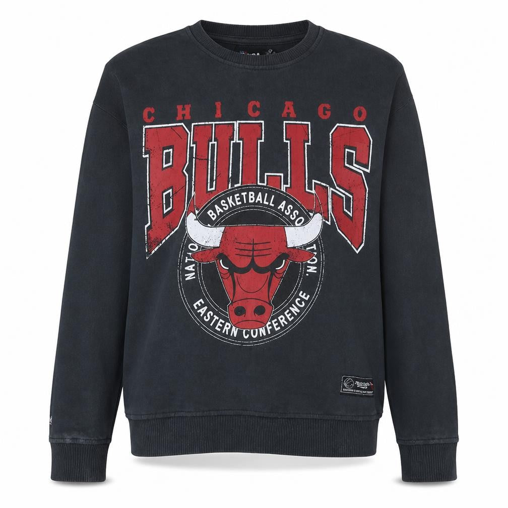 NBA Chicago Bulls Black Sweatshirt Women 2XS Crew Neck Pullover