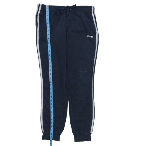 Adidas Women's Blue Jogger Trousers M Fleece Elastic Waist