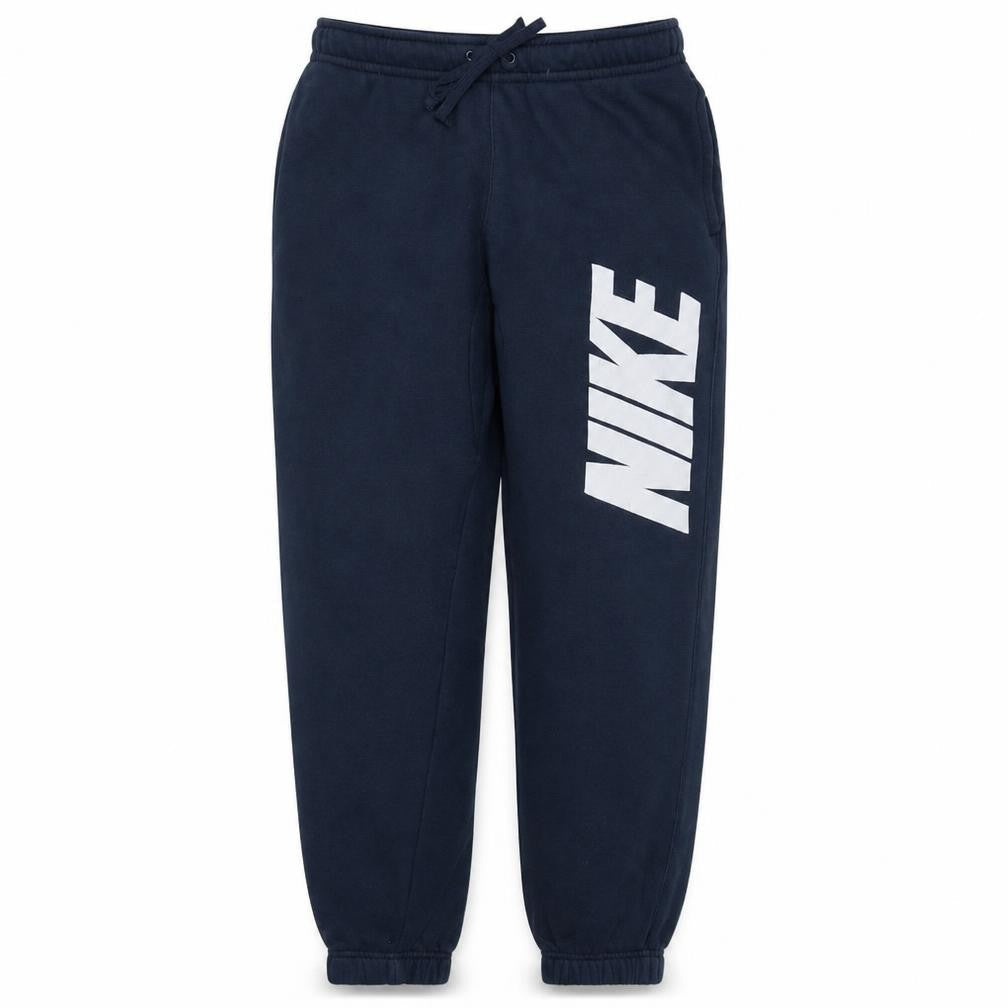 Nike Men's Blue Small Logo Fleece Sweatpants Joggers
