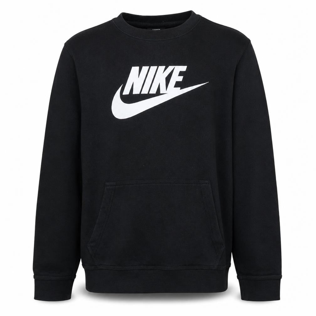 Nike Boys Black XL Sweatshirt Crew Neck Fleece Pullover Logo Print