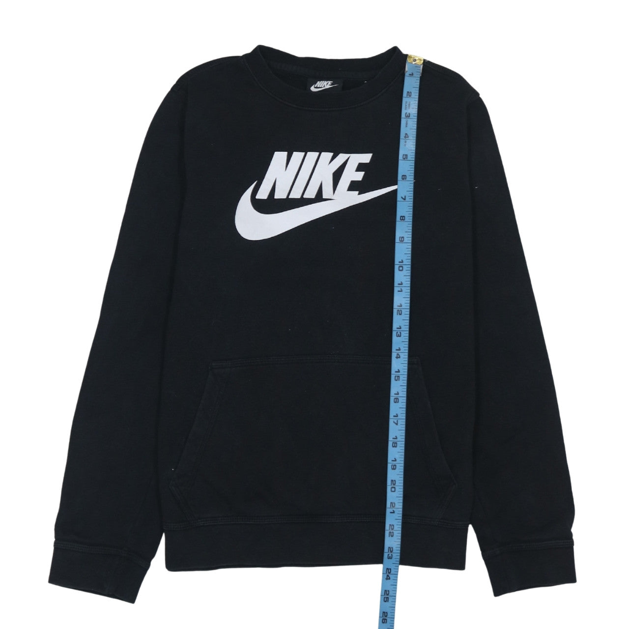 Nike Boys Black XL Sweatshirt Crew Neck Fleece Pullover Logo Print