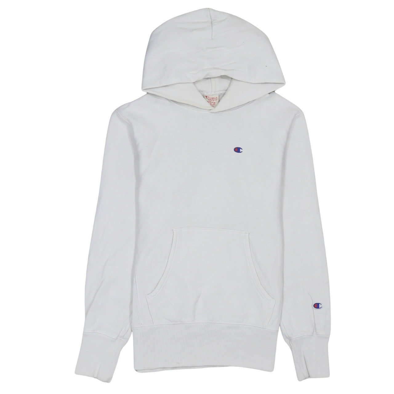 Champion Mens White Medium Pullover Hoodie Sweatshirt