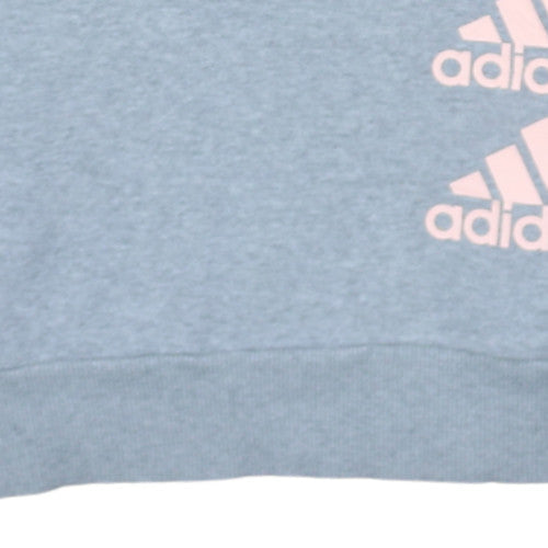 Adidas Girls Grey Crew Neck Pullover Sweatshirt Size 13-14 Years