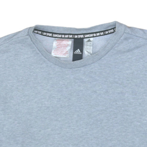 Adidas Girls Grey Crew Neck Pullover Sweatshirt Size 13-14 Years