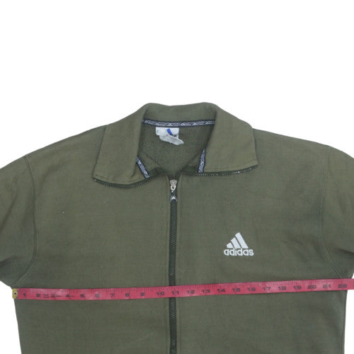 Adidas Men's Green Full Zip Track Jacket Size M Fleece Lined