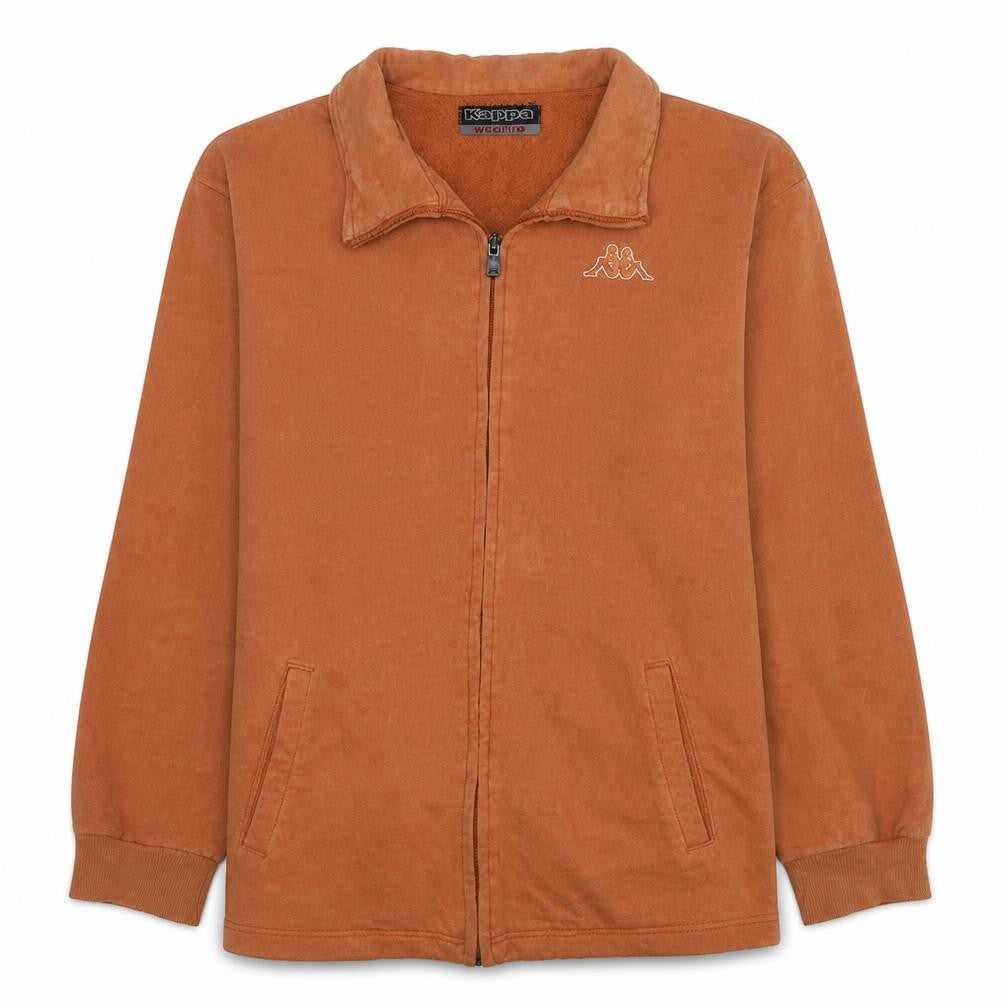 Kappa Men's Brown Full Zip Fleece Sweatshirt Size M Regular