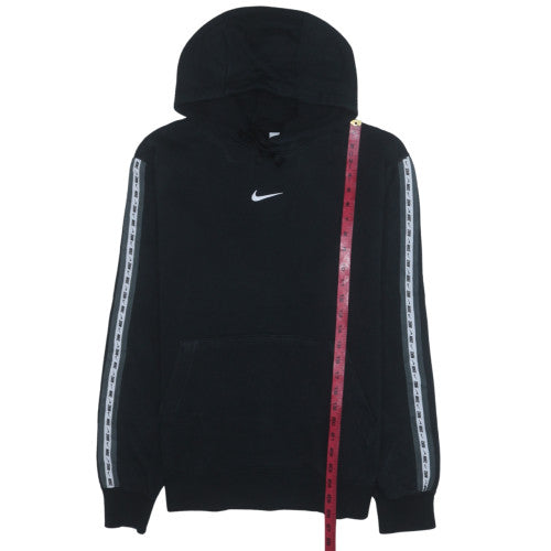 Nike Men's Black Pullover Hoodie L Logo Sports Fleece Sweatshirt