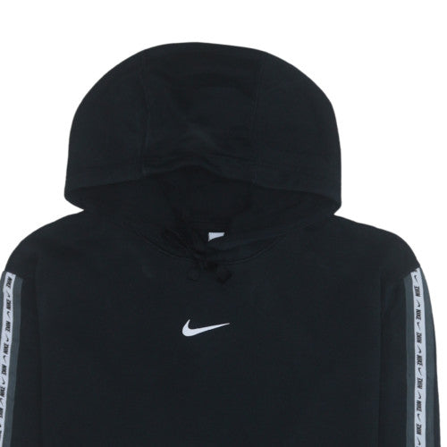 Nike Men's Black Pullover Hoodie L Logo Sports Fleece Sweatshirt