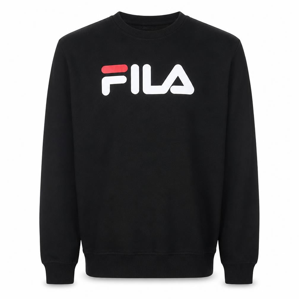 Fila Mens Black XL Crew Neck Pullover Sweatshirt