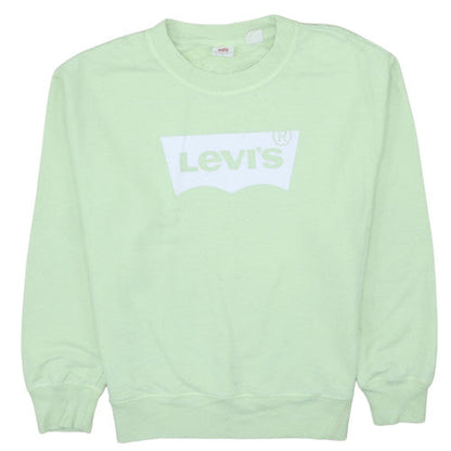 Levi's Women Mint Green Crew Neck Pullover Sweatshirt S