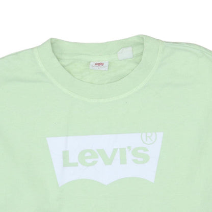 Levi's Women Mint Green Crew Neck Pullover Sweatshirt S
