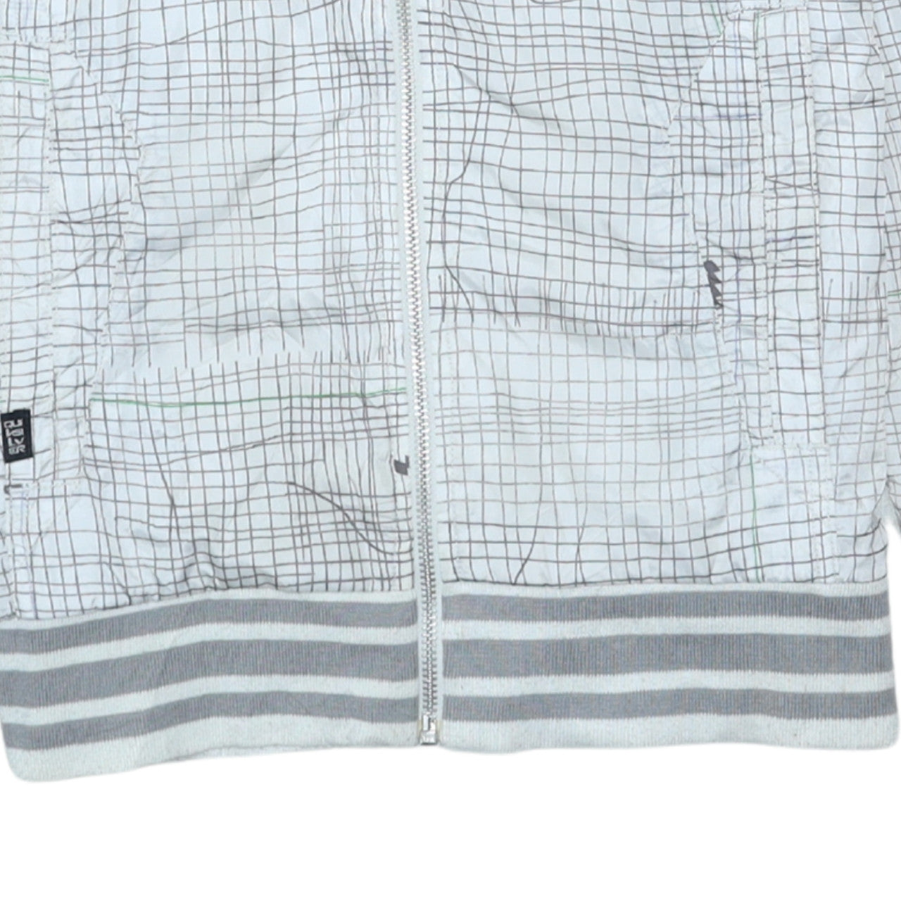 Quiksilver Mens White Geometric Track Jacket Size M Lightweight