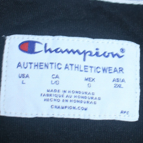 Champion Men's Black Logo Pullover Sweatshirt L Regular Fit