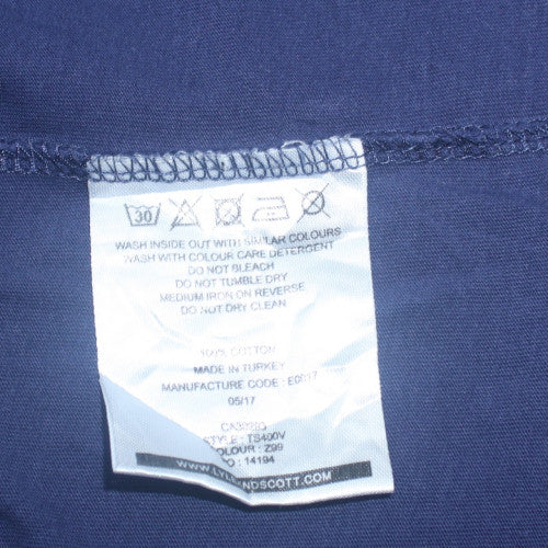 Lyle & Scott Men's Blue Cotton Crew Neck Short Sleeve T-Shirt Size M