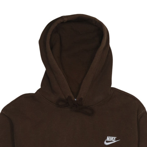 Nike Men's Brown Pullover Hoodie Medium Graphic Logo Sweatshirt