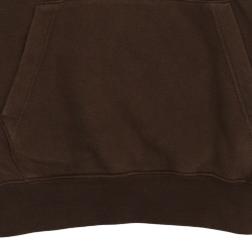 Nike Men's Brown Pullover Hoodie Medium Graphic Logo Sweatshirt