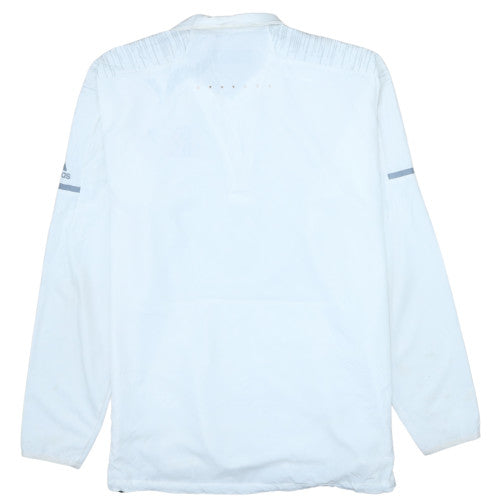 Adidas Men's White XL 1/2 Zip Mock Neck Sports Sweatshirt