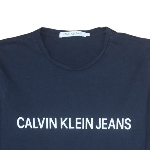 Calvin Klein Jeans Men's Navy Long Sleeve Crew Neck T-Shirt Size M
