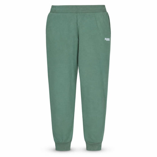 Front view of Puma Men's Green Jogger Sweatpants, size L, Cotton Blend