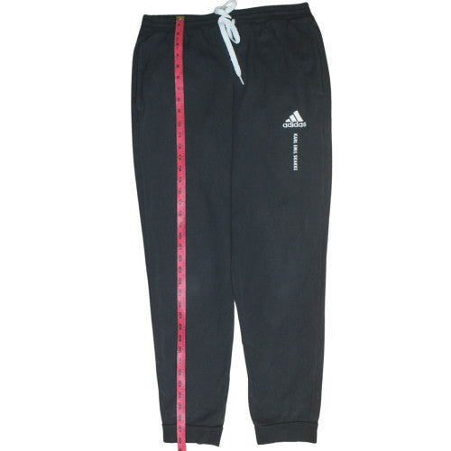 Adidas Mens Black Jogger Trousers Size L Comfortable Tapered Fit