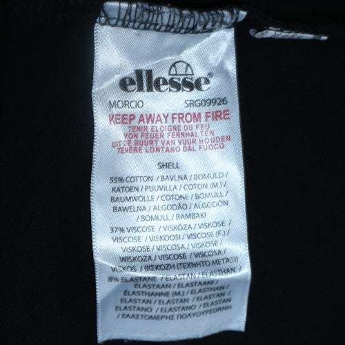 Ellesse Womens Black Hooded Pullover Sweatshirt UK 10