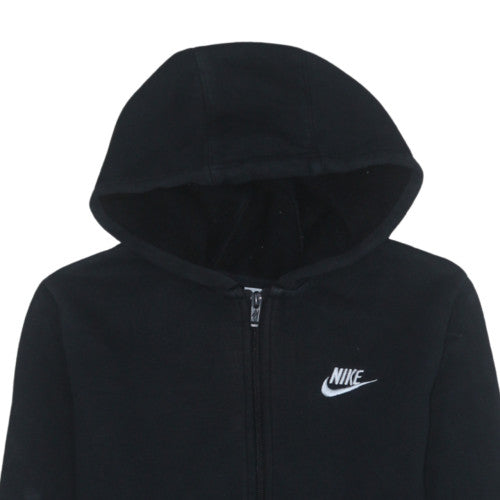 Nike Boys Black Full Zip Hoodie XL 158-170cm Fleece Sweatshirt