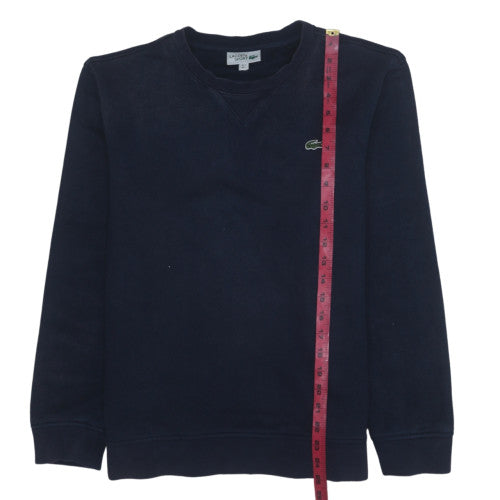 Lacoste Men's Blue Cotton Pullover Sweatshirt L Crew Neck Sport Style