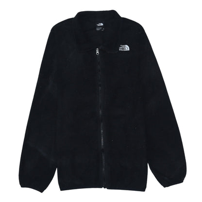 Additional front view of The North Face boys’ black fleece full zip jacket xl youth