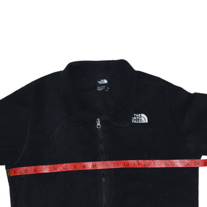 Back view of The North Face boys’ black fleece full zip jacket xl youth