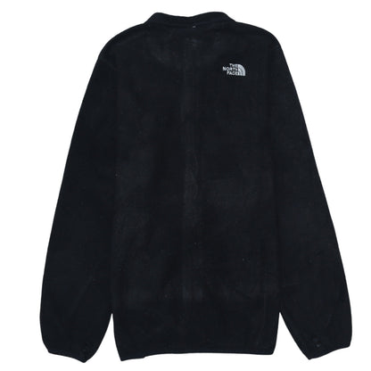 Brand and care label for The North Face boys’ black fleece full zip jacket xl youth