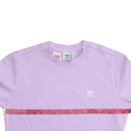 Adidas Girls Purple Crew Neck Pullover Sweatshirt Size 14 Years