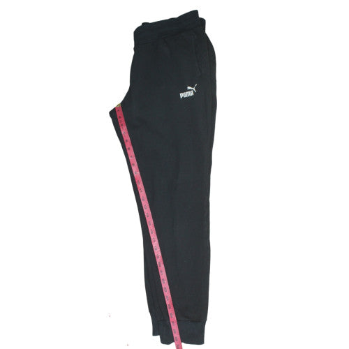 PUMA Womens Black Jogger Sweatpants Size 14 Cotton Blend Lined