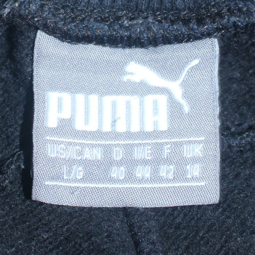 PUMA Womens Black Jogger Sweatpants Size 14 Cotton Blend Lined